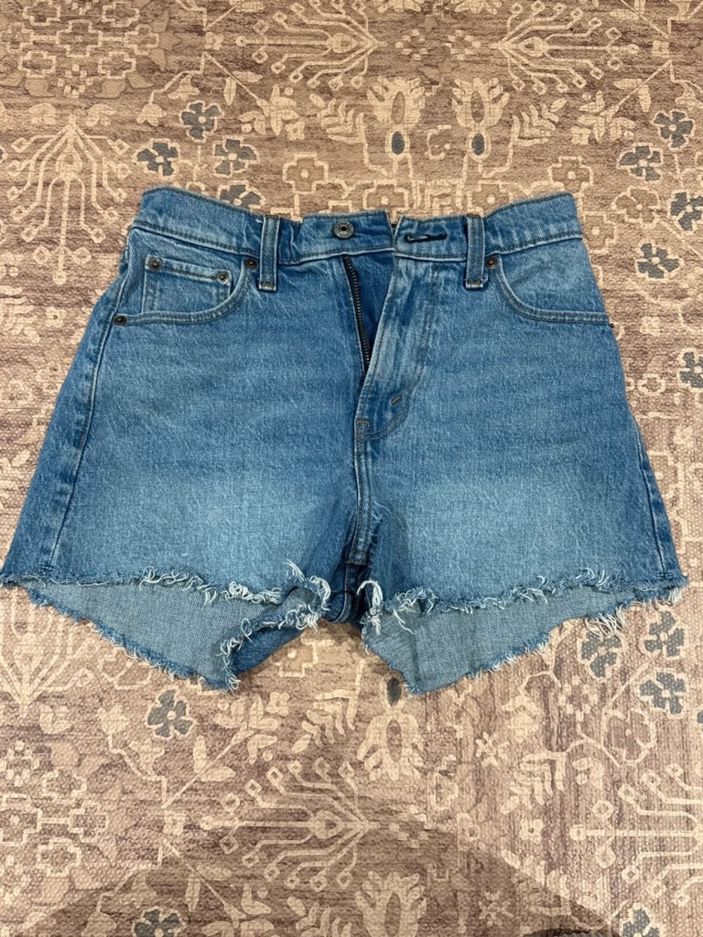 Abercrombie & Fitch Distressed Blue Denim Cutoff Shorts